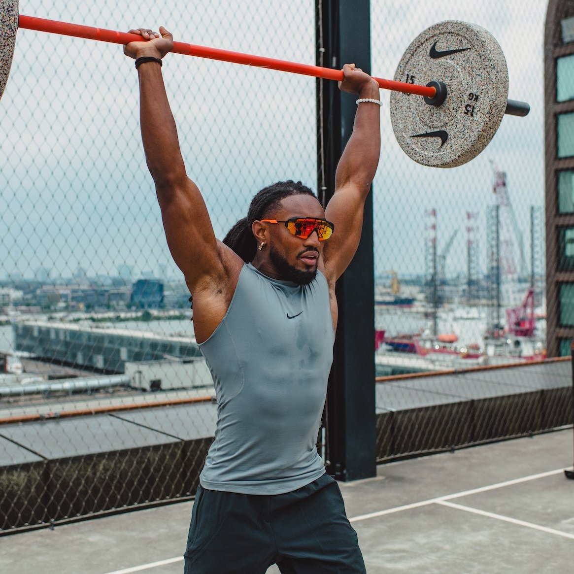 Nike Strength Shield / Orange SWOOSH / Nike Grind Bumper Plates